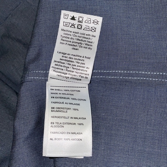 UNTUCKit Button Up Shirt Large Blue - Picture 8 of 8